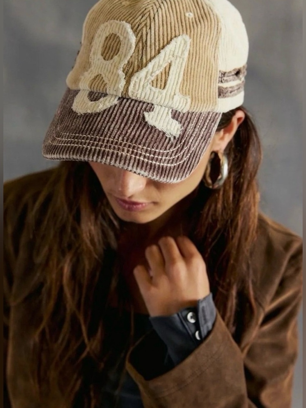 Free People hollie varsity baseball hat